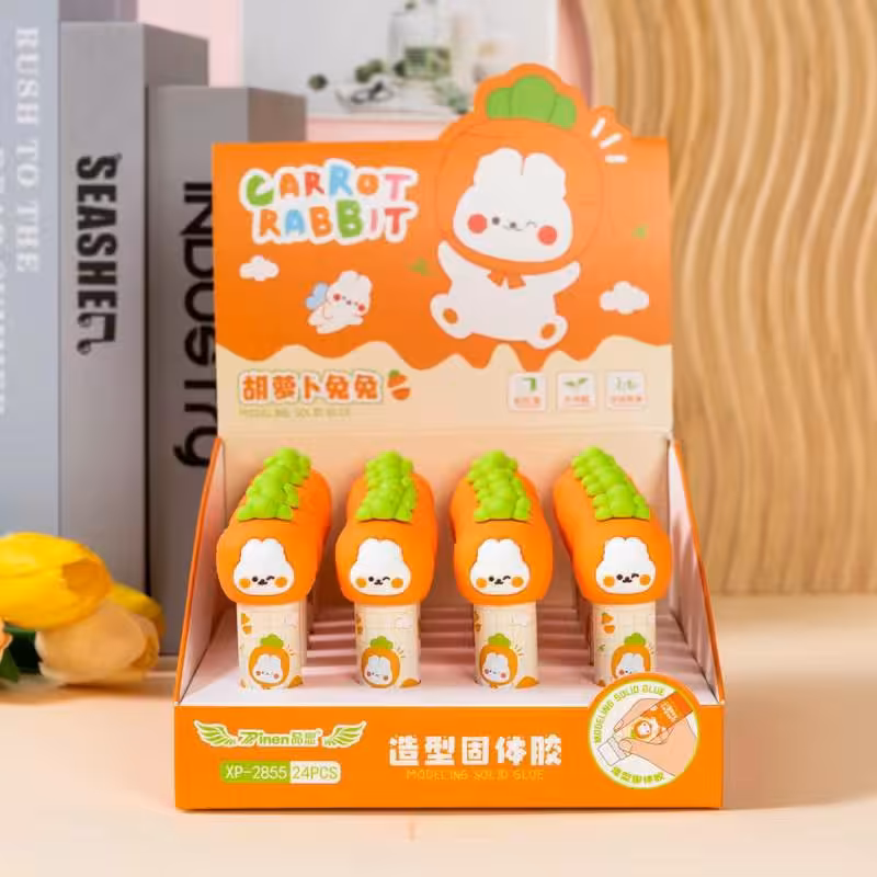 چسب ماتیکی طرح خرگوش هویجی چسب ماتیکی فانتزی خرگوش 