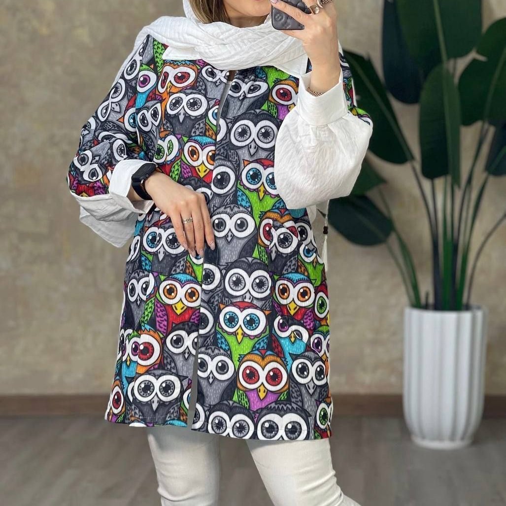 مانتو کیوت جنس ژاکارد 