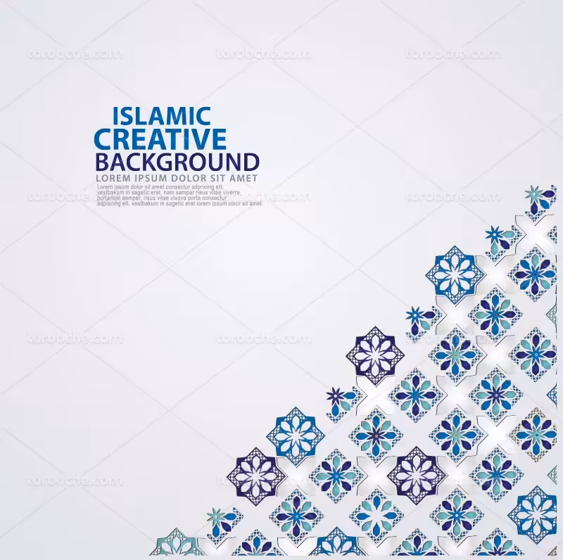 وکتور المان سنتی سبز آبی | گرافیک با طعم تربچه