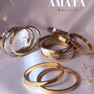 دستبند استیل کارتیر مدل پیچی