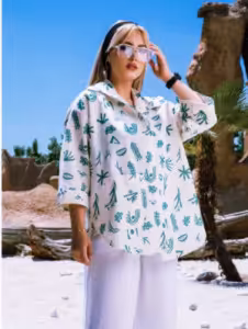 شومیز مانتویی لنین مدل ایوا