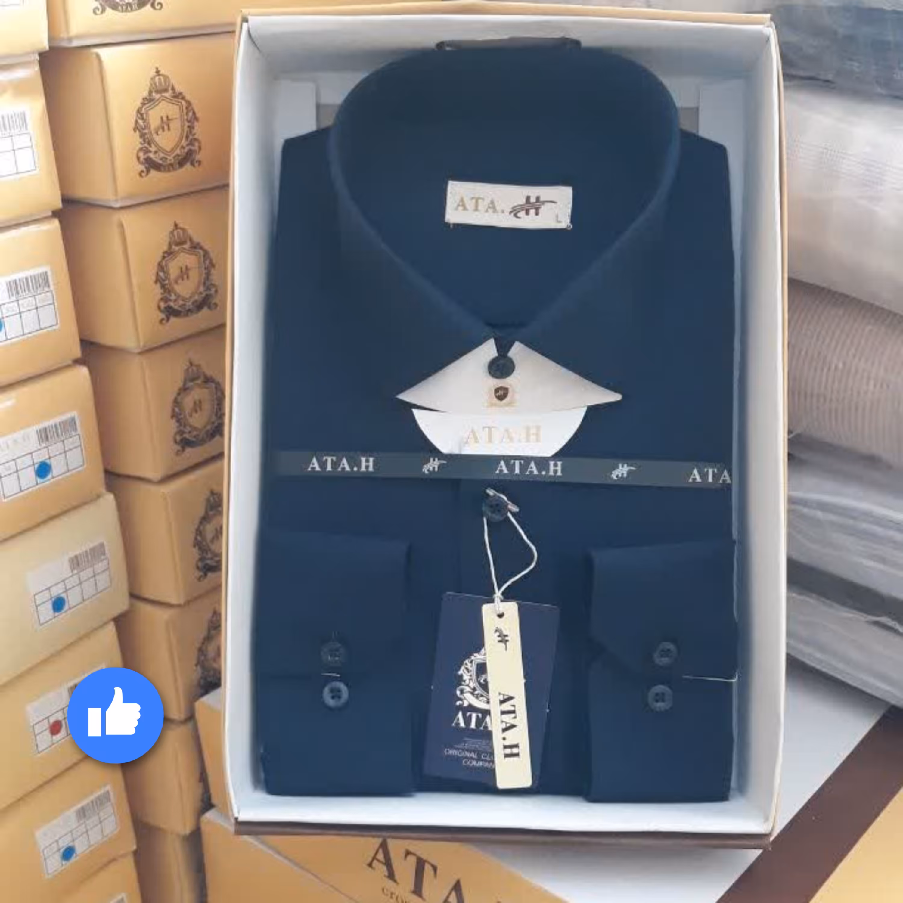 پیراهن جعبه ای مردانه رنگ کله غازی 