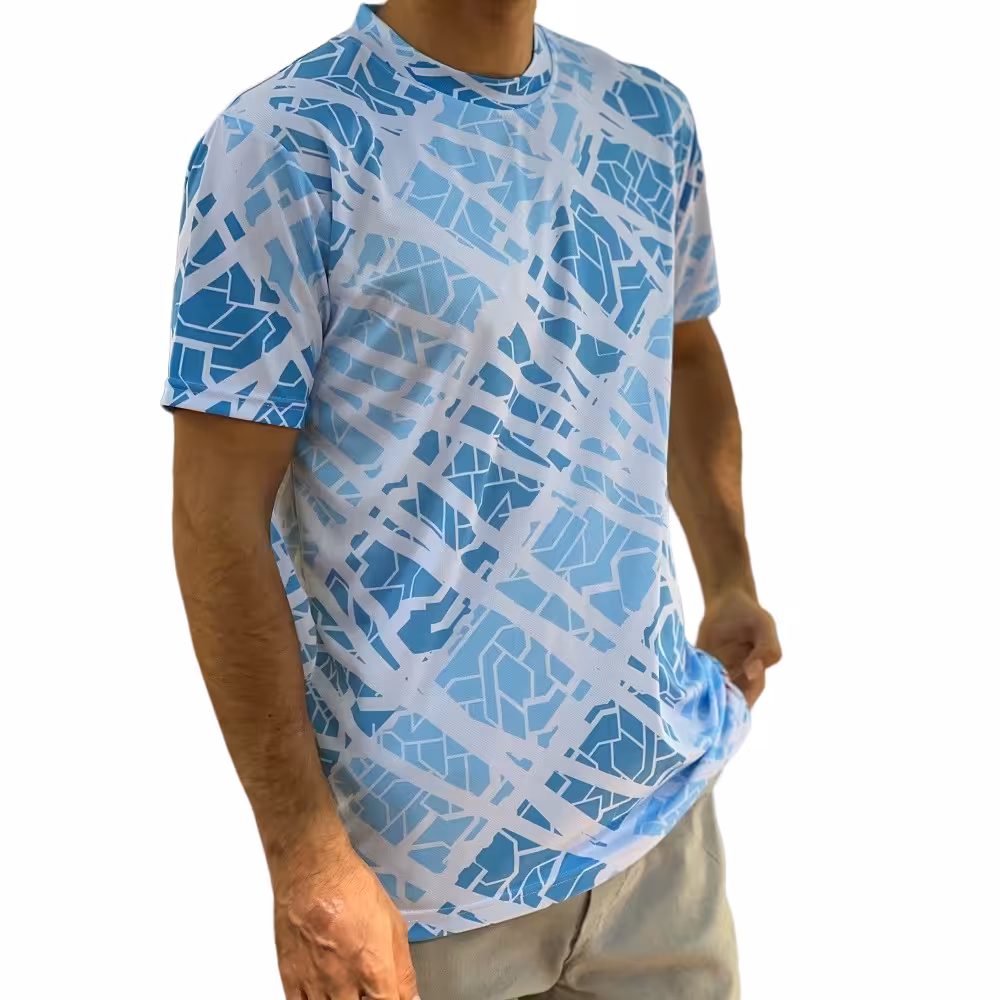 تیشرت اسپرت پارچه فلامنت چریکی ترکیب نخ و پلیستر فیری سایز مناسب LوXL