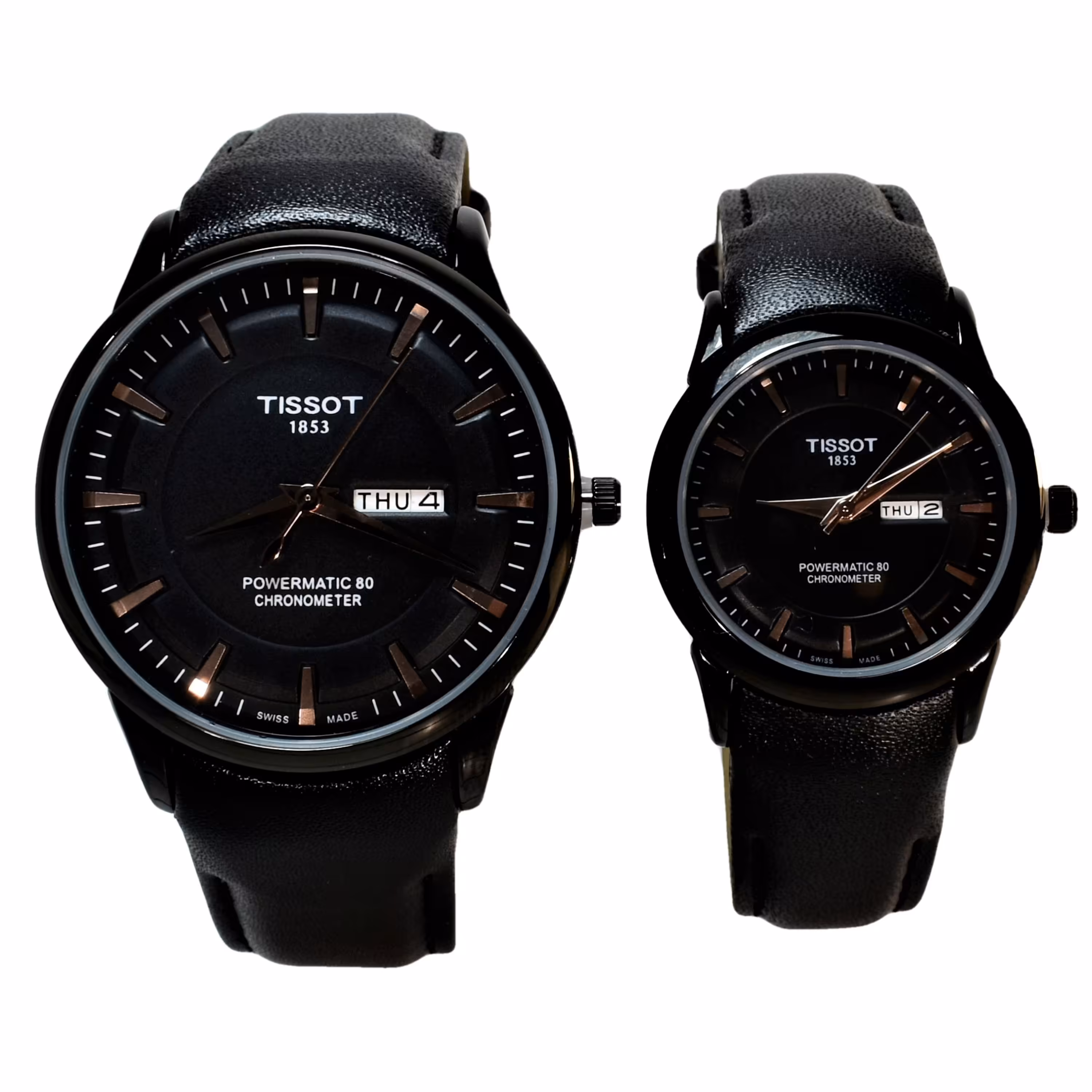 TISSOT 1853 TO114 2061 ست زنانه مردانه تیسوت موتورژاپن 2 تقویم قاب فول استیل