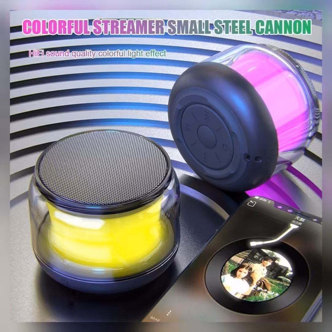 اسپیکر 7 رنگ شیشه ایی