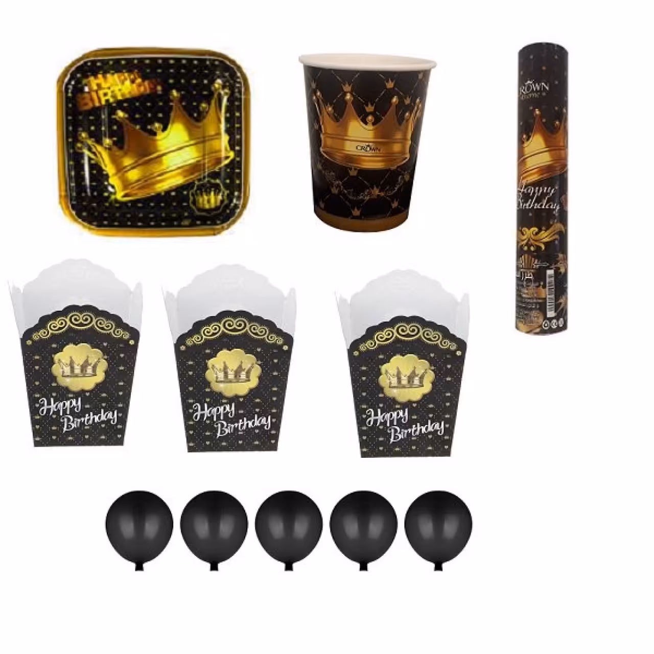 مجموعه 32 عددی تم تولد طرح تاج مدل king