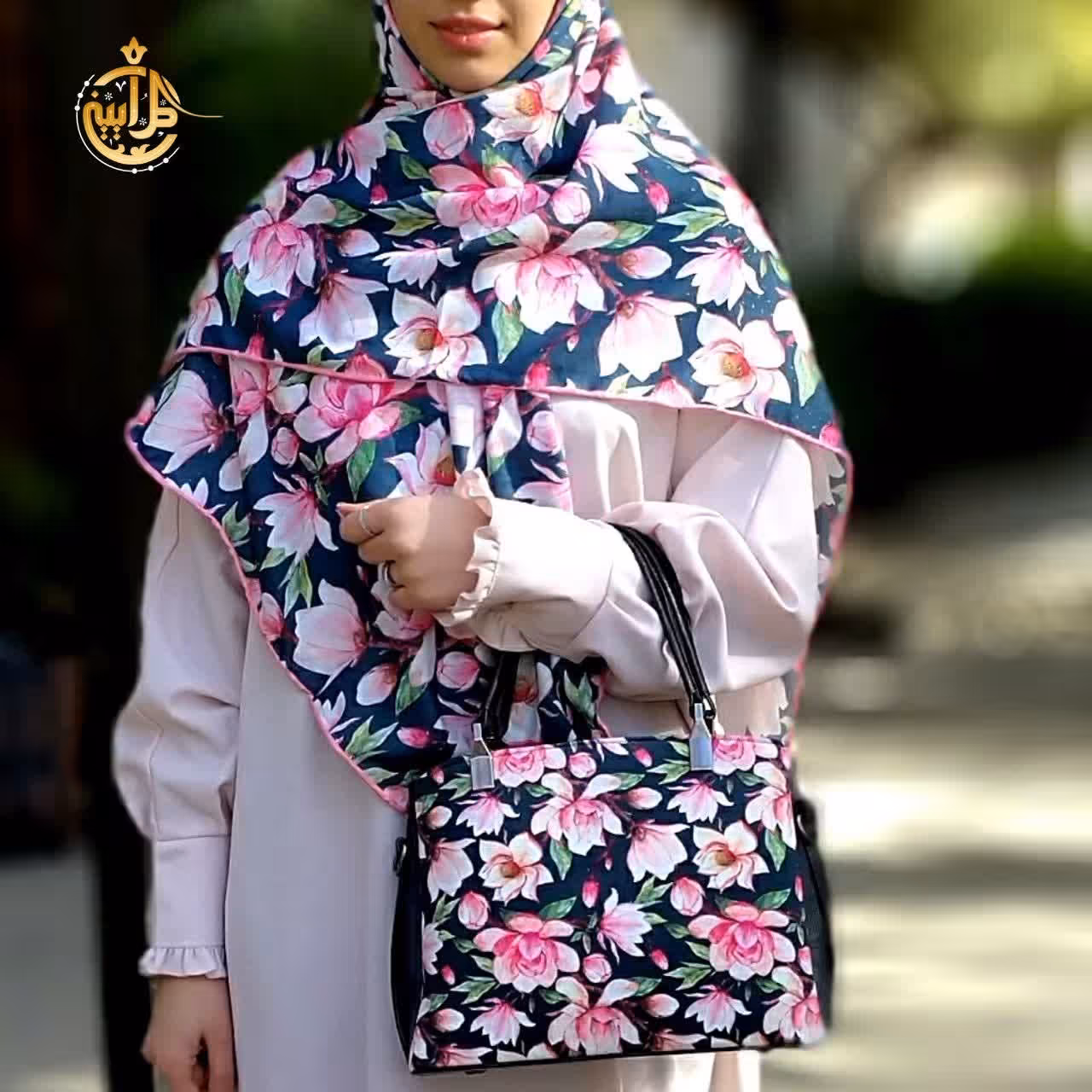 ست روسری وکیف چرم