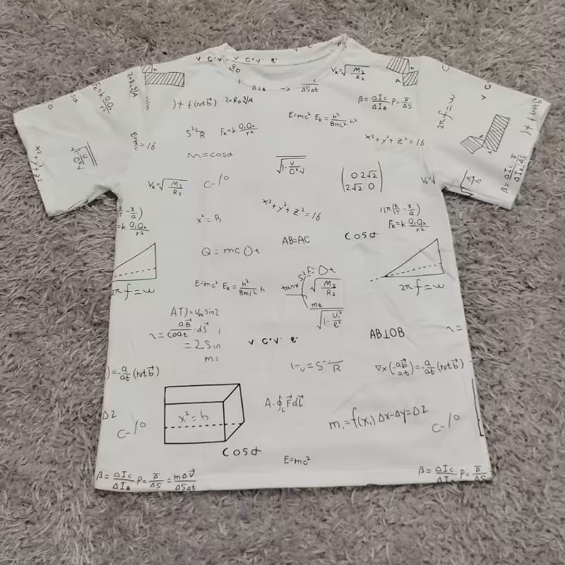 تیشرت دخترانه پسرانه سفید طرح دار