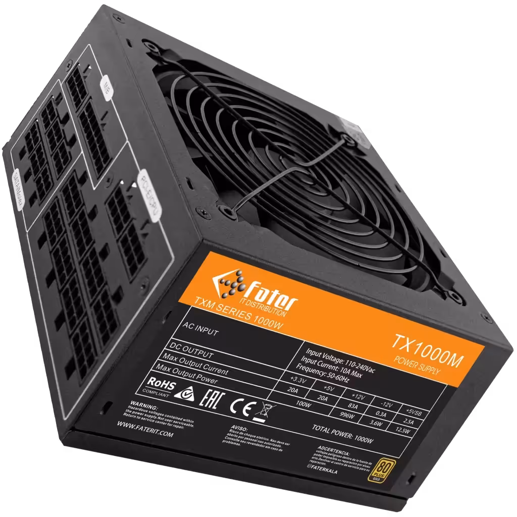 پاور کامپیوتر 1000 وات فاطر مدل Fater TX1000M 80  Gold - فراز سیستم