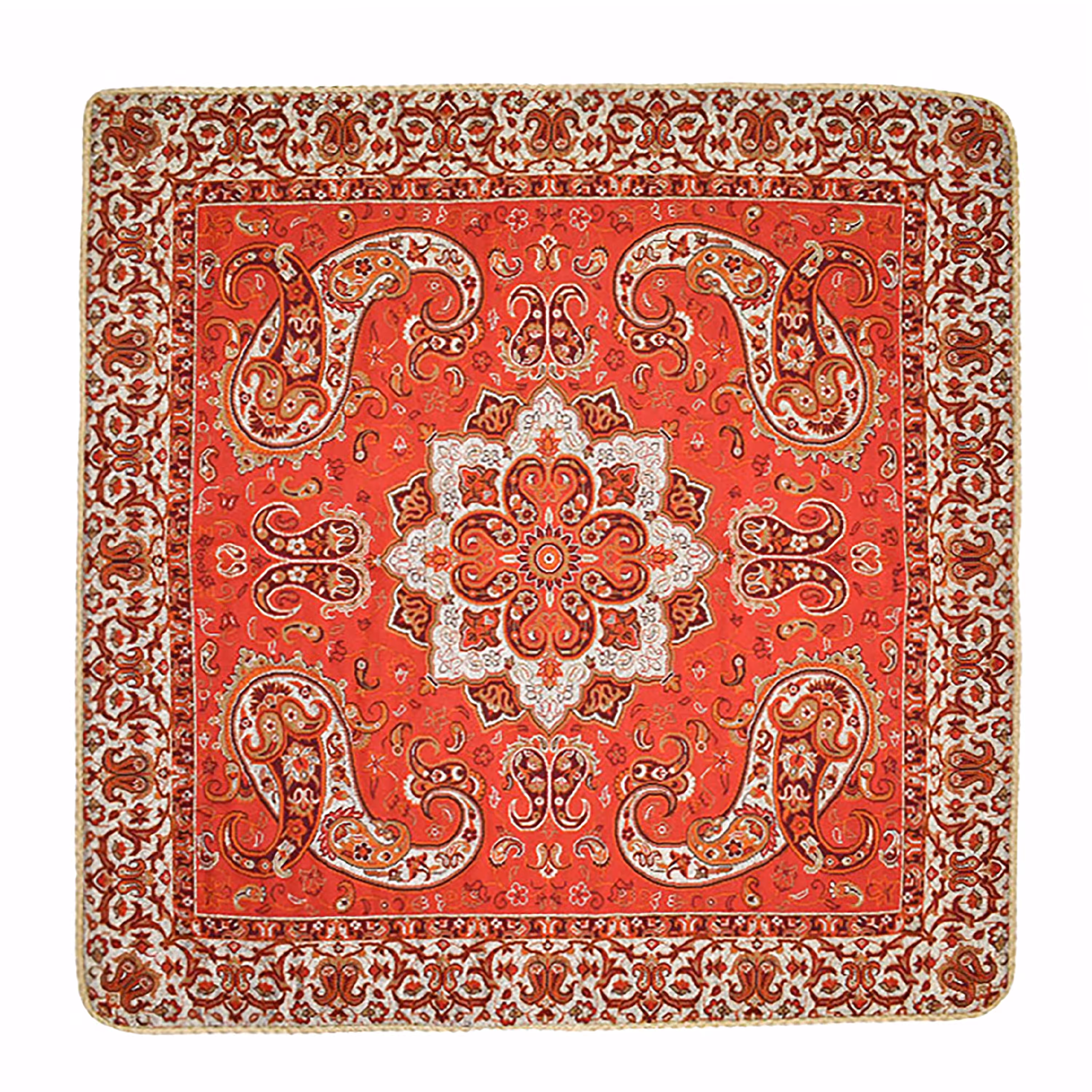 کوسن و رومیزی ترمه ابریشمی برند هاشمی سایز 50در50