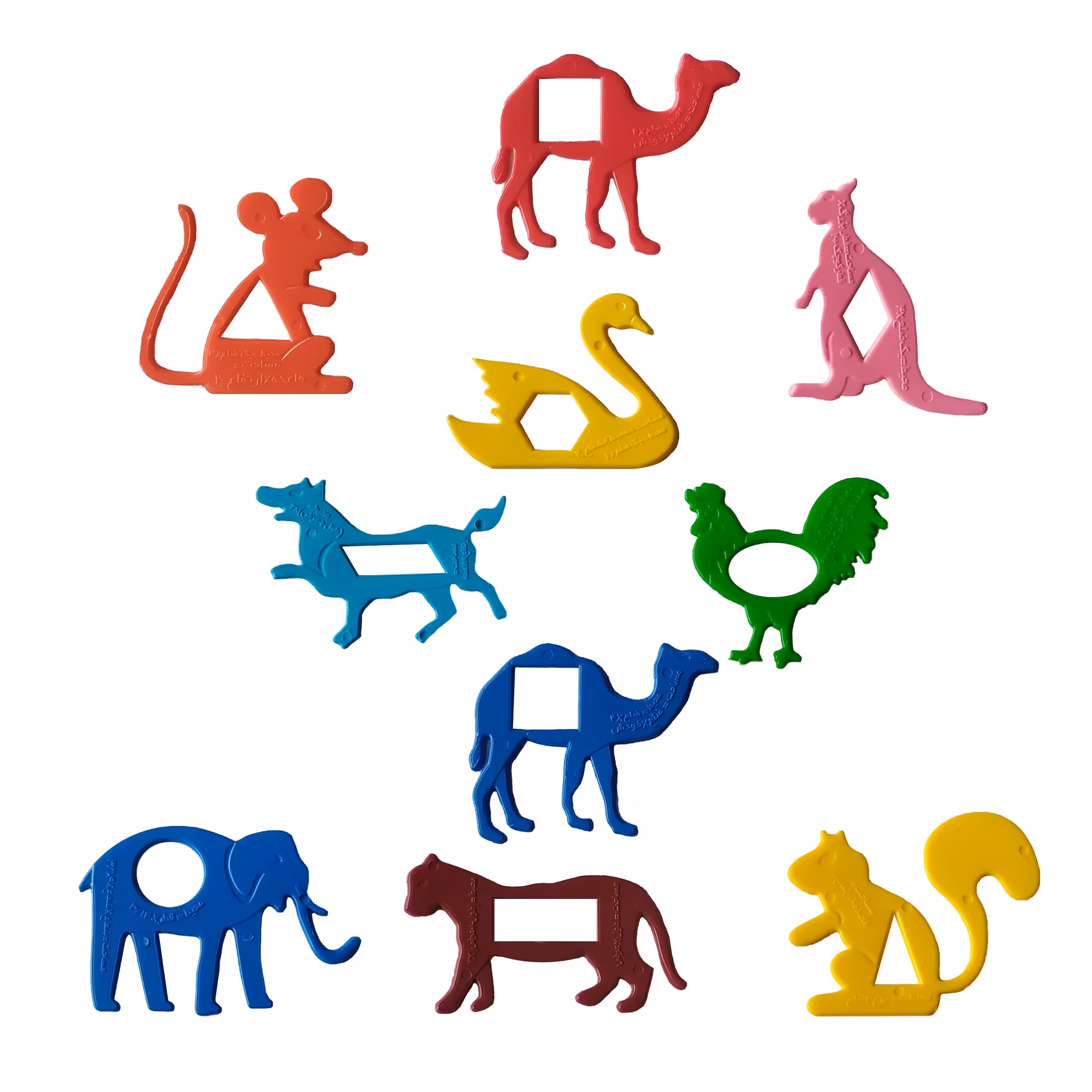 شابلون هندسی حیوانات 