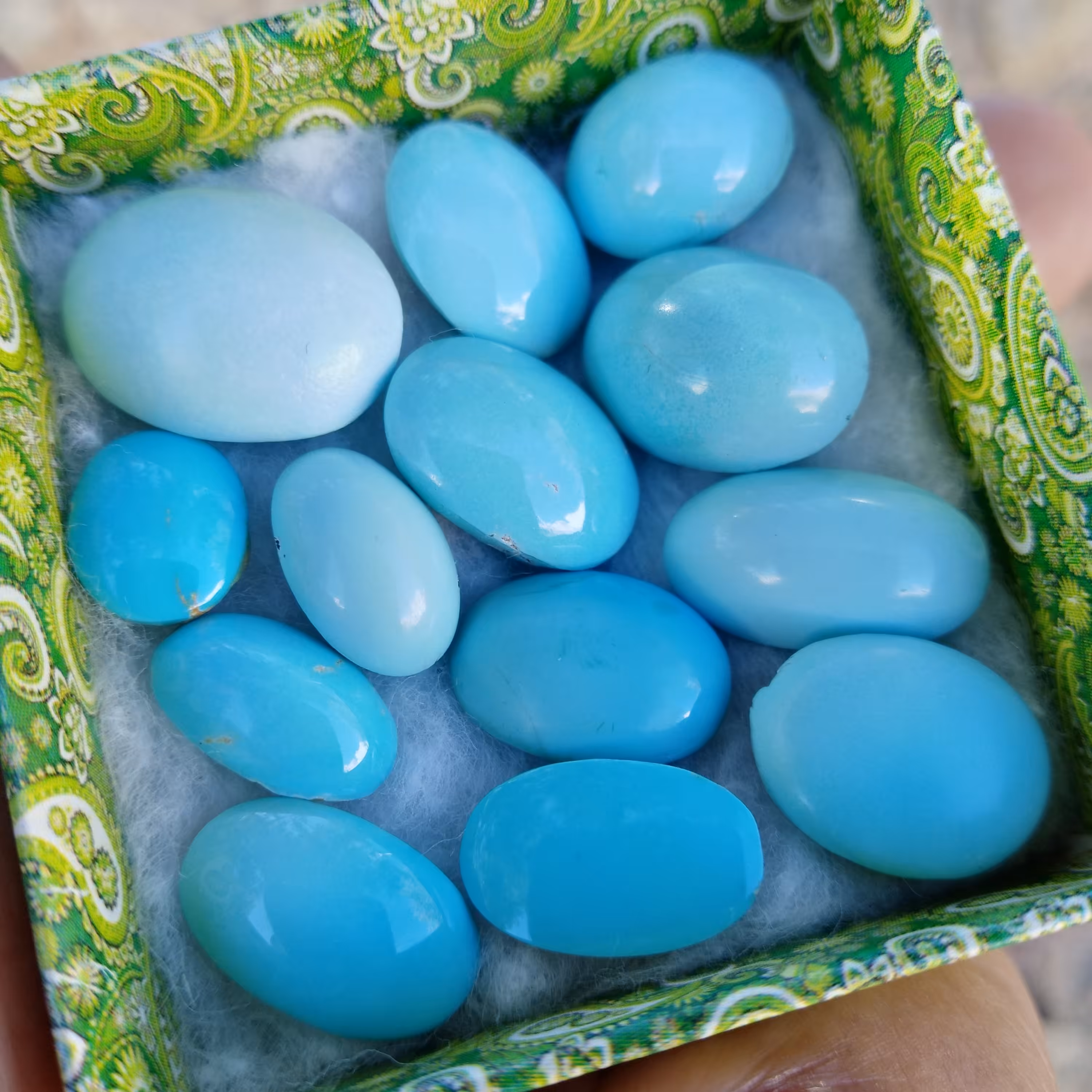 پک 13 عددی فیروزه نیشابور عجمی محک طبیعی ، ابی اسمونی ، پاک پاک پاک