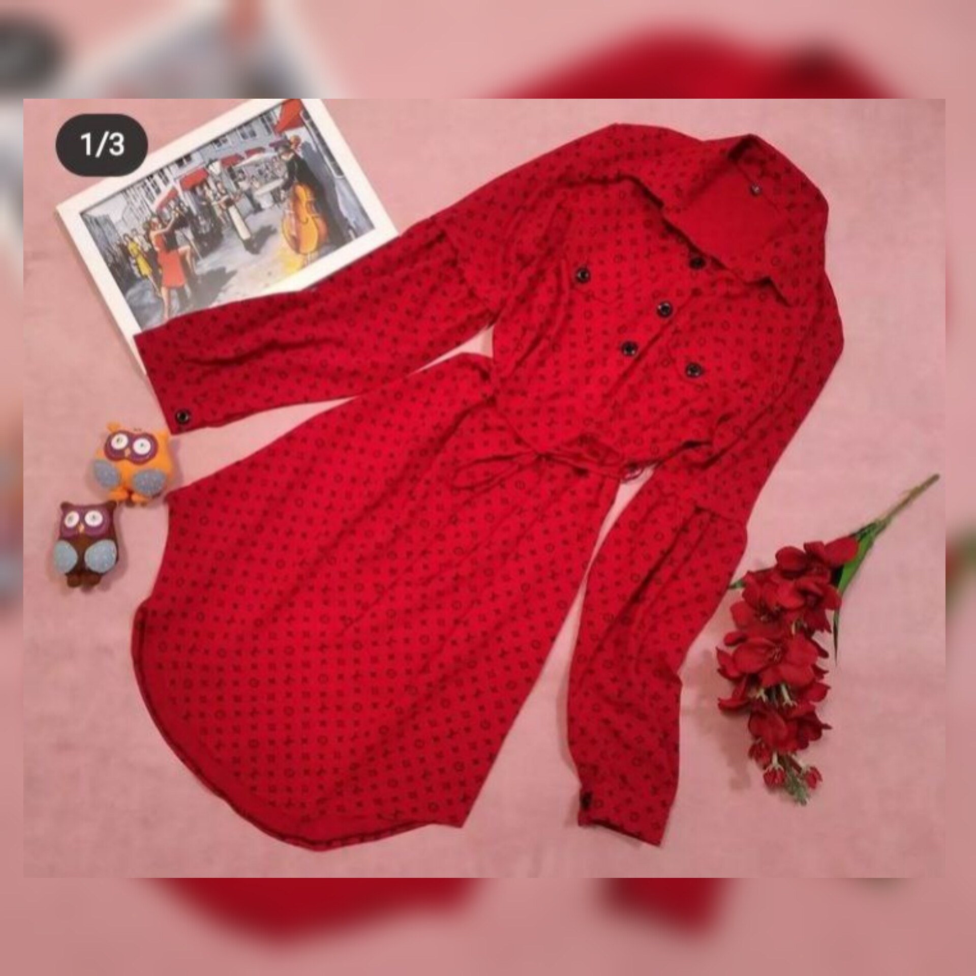 شومیز قرمز قد 90