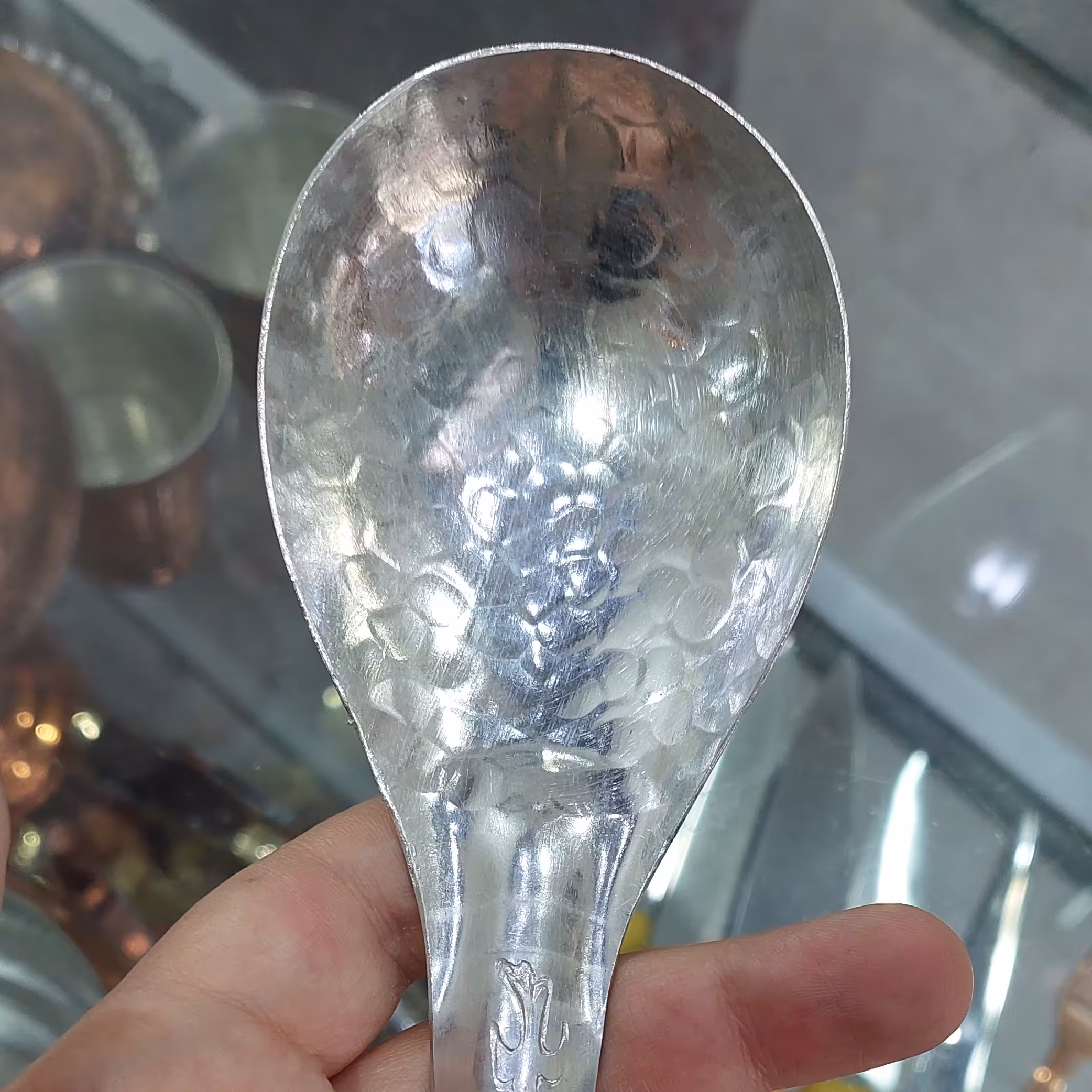 قاشق آجیل مسی سفید