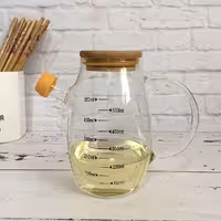 بطری روغن پیرکس 550میل درب بامبو