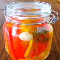 ترشی فلفل دلمه ای کاملا بهداشتی و خانگی