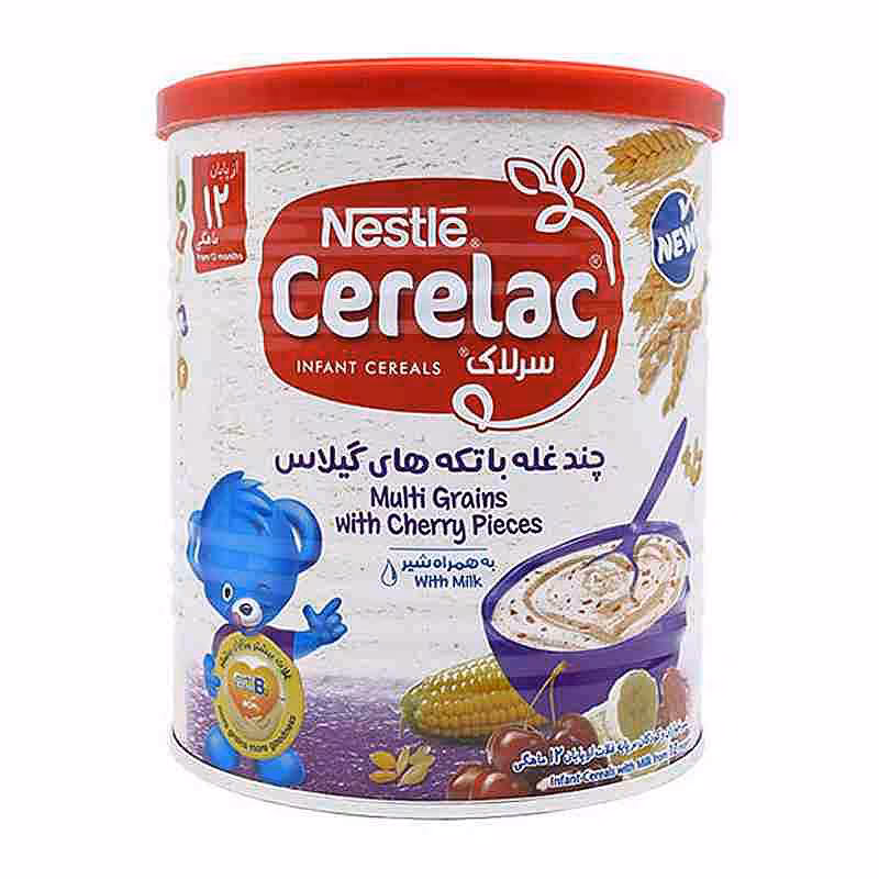 قیمت خرید اینترنتی سرلاک چندغله با تکه های گیلاس نستله 400 گرم | فارموکسین