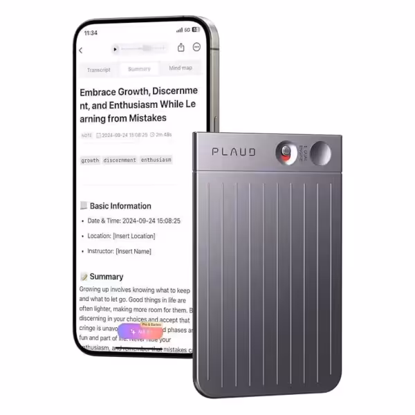 خرید و قیمت ضبط‌کننده صدا هوشمند PLAUD NOTE - کی ام کالا