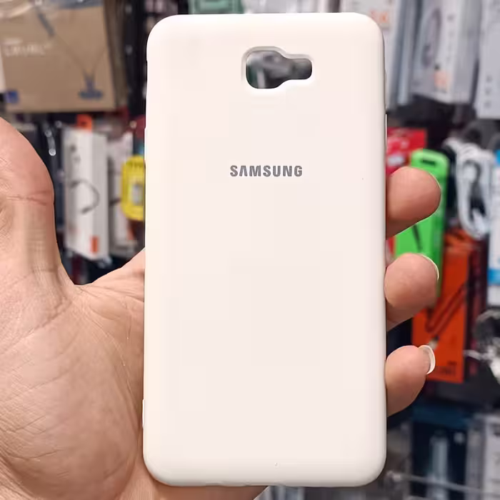 قاب گارد کاور Samsung j7primeسیلیکونی سفید پشت مخمل سامسونگ جی هفت پرایم 