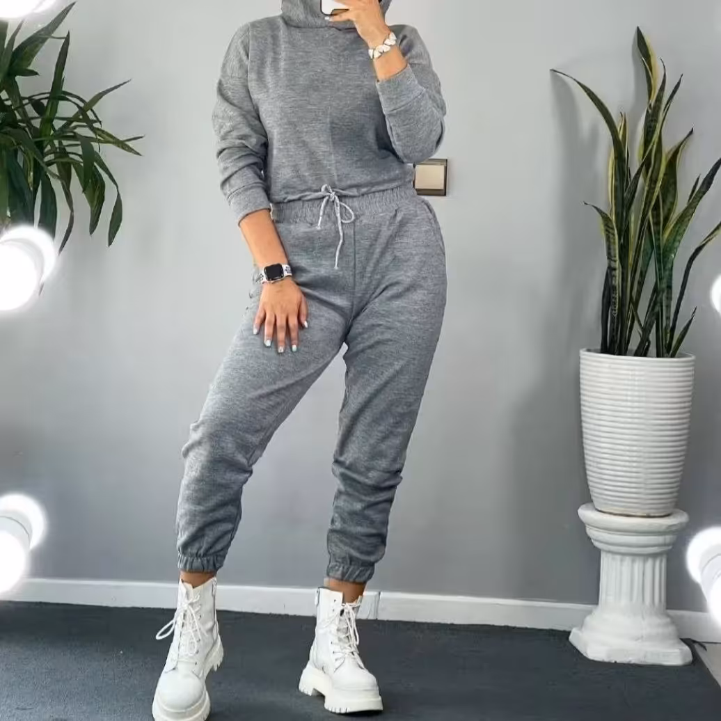 ست هودی شلوار دورس پنبه تو کرکی کلاه دار فری سایز تا 44 ارسال رایگان 