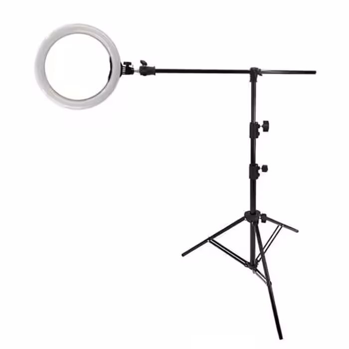 رینگ لایت ریموت دار و همراه با سه پایه T شکل مناسب تولید محتواو... (پس کرایه)