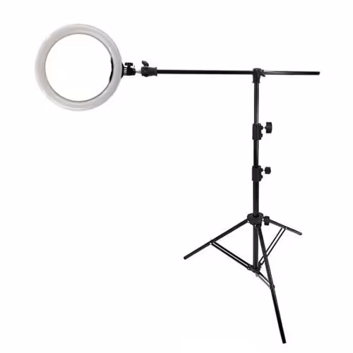 رینگ لایت ریموت دار و همراه با سه پایه T شکل مناسب تولید محتواو... (پس کرایه)