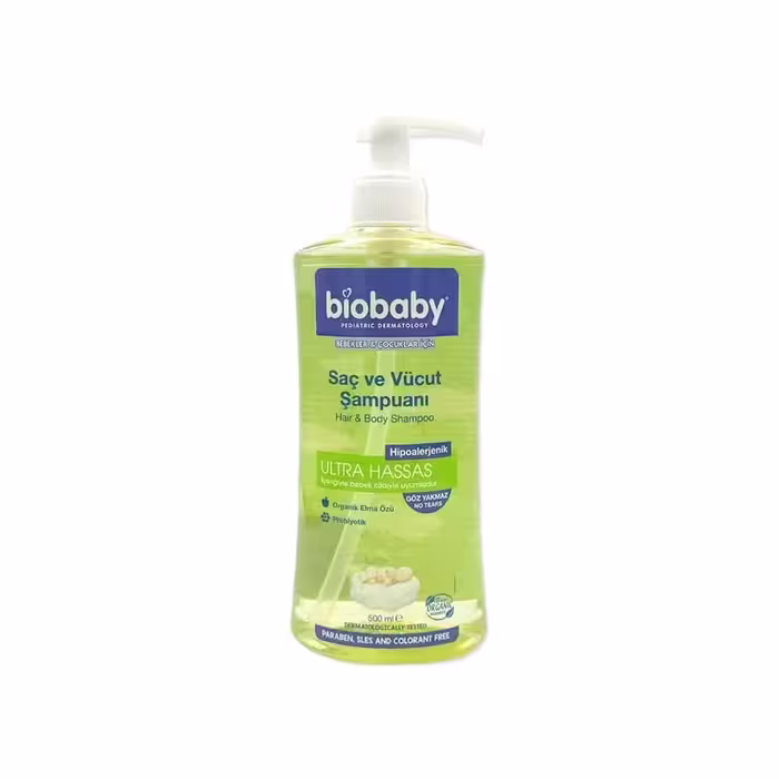 شامپو سر و بدن ارگانیک ضد حساسیت بیو بیبی biobaby | فروشگاه ارس ترک