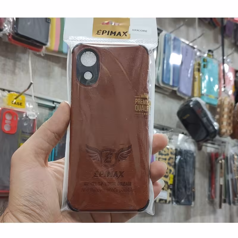 گارد چرمی سامسونگ A03 Core رنگ قهوه ای