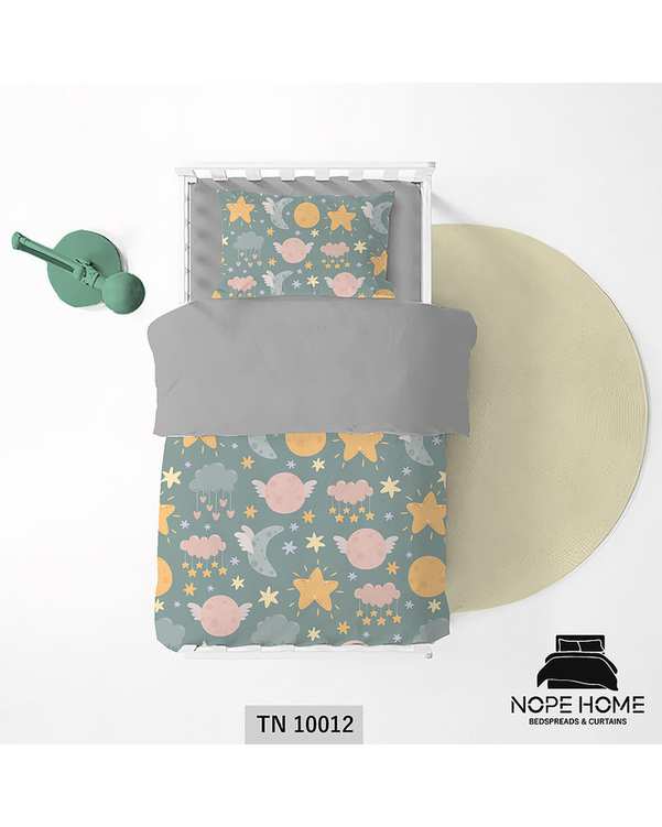 سرویس لحاف روتختی یک نفره 5 تکه کودک نوپه هوم Nopehome طرح آسمان کد TN10012