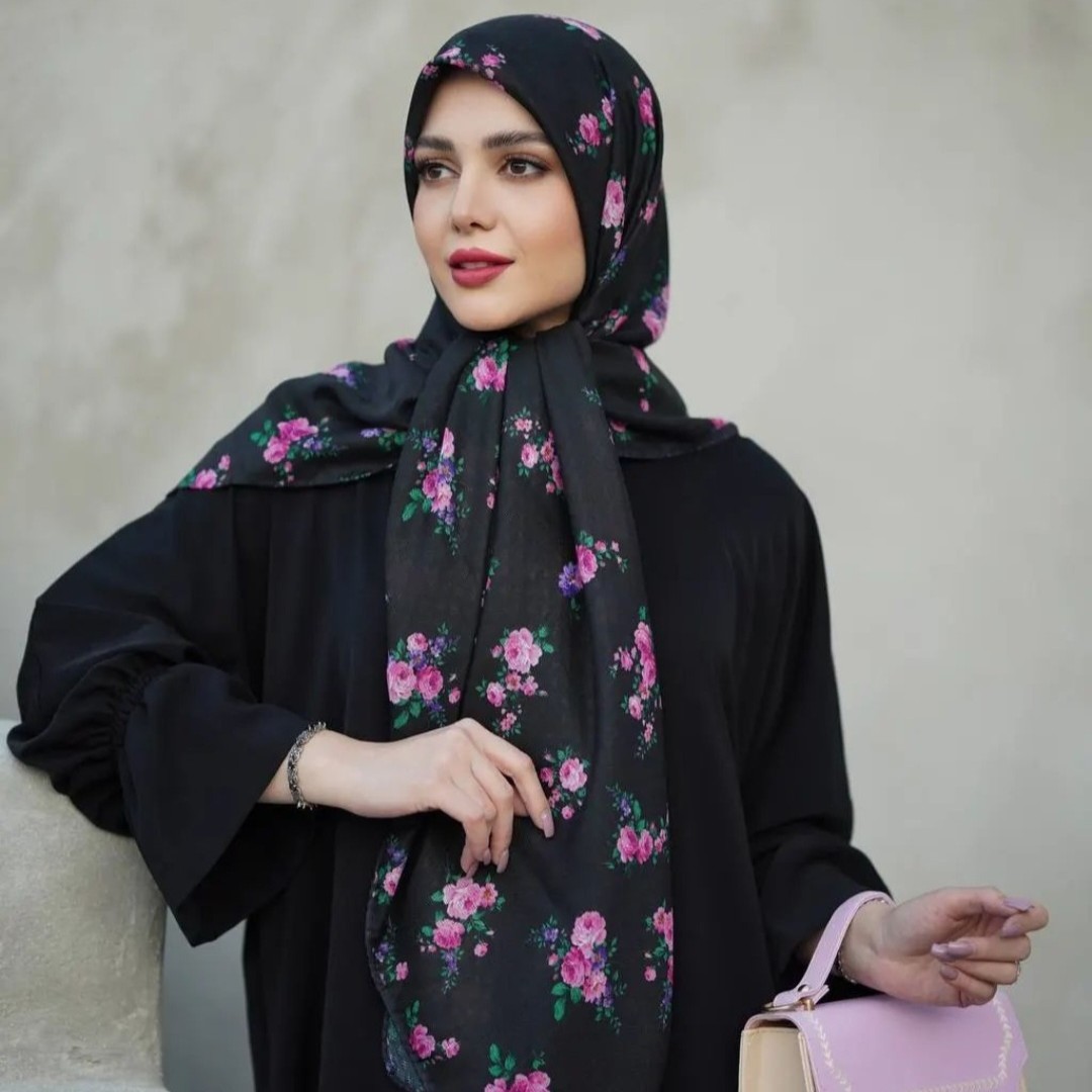 روسری نخی گارزا باگلهای بهاری(ارسال رایگان)