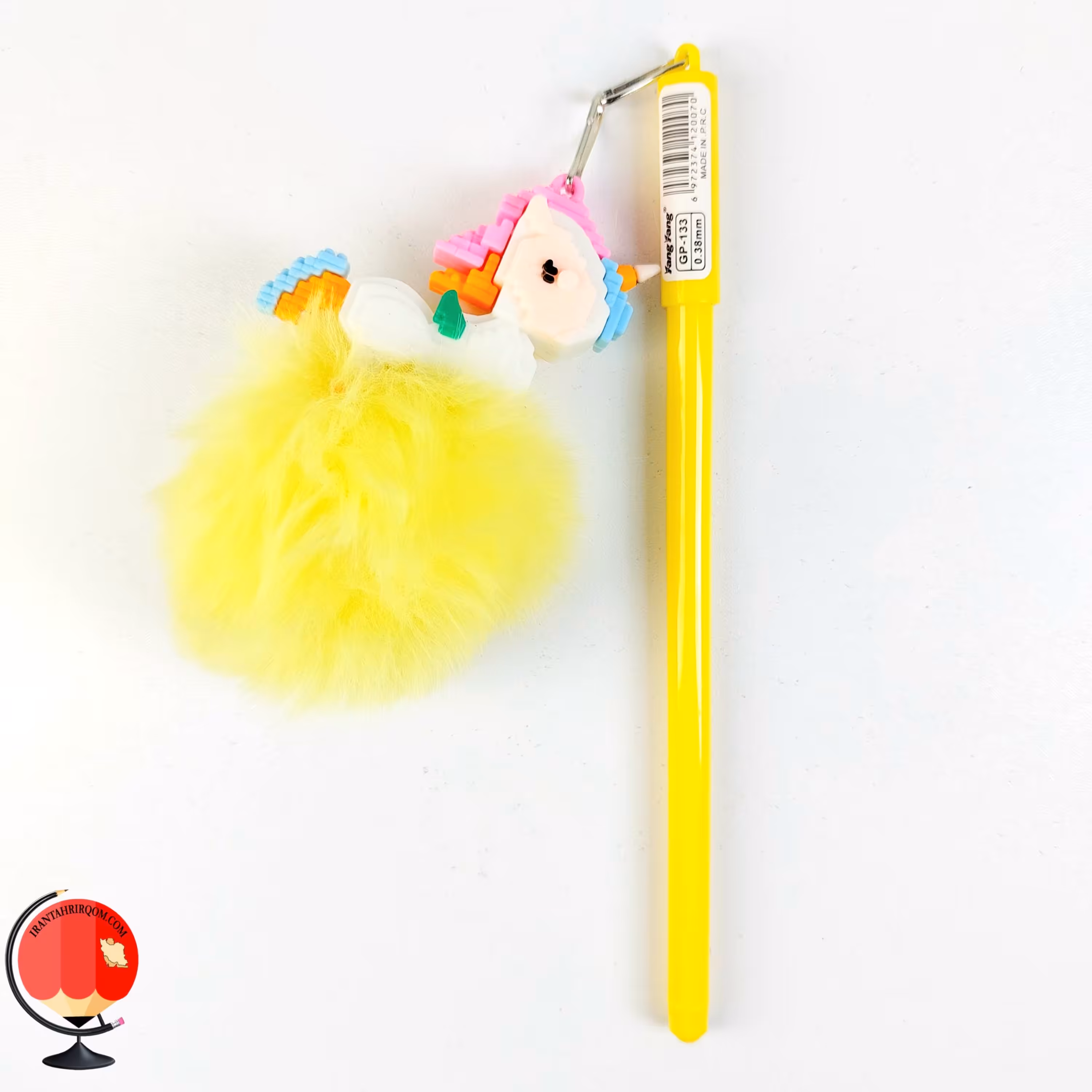 روان نویس فانتزی اسب تک شاخ پشمی زرد کد 29810