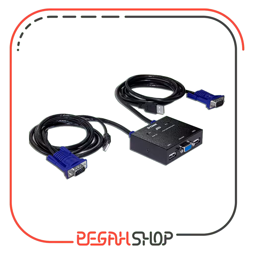 سوییچ 2 پورت برند D-Link مدل KVM-222
