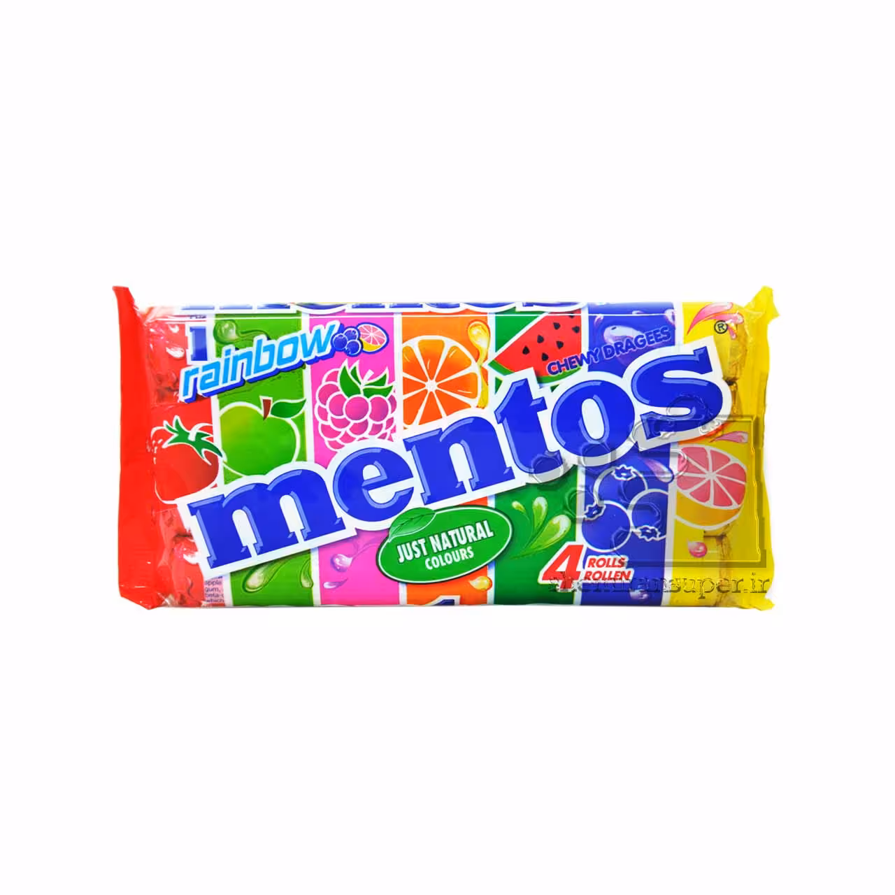 پک چهار تایی دراژه میوه ای 7 طعم ( رینبو ) منتوس - mentos
