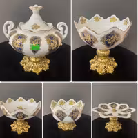 پنج تیکه گرد کینگ طرح فلاور سرمه کد 9201