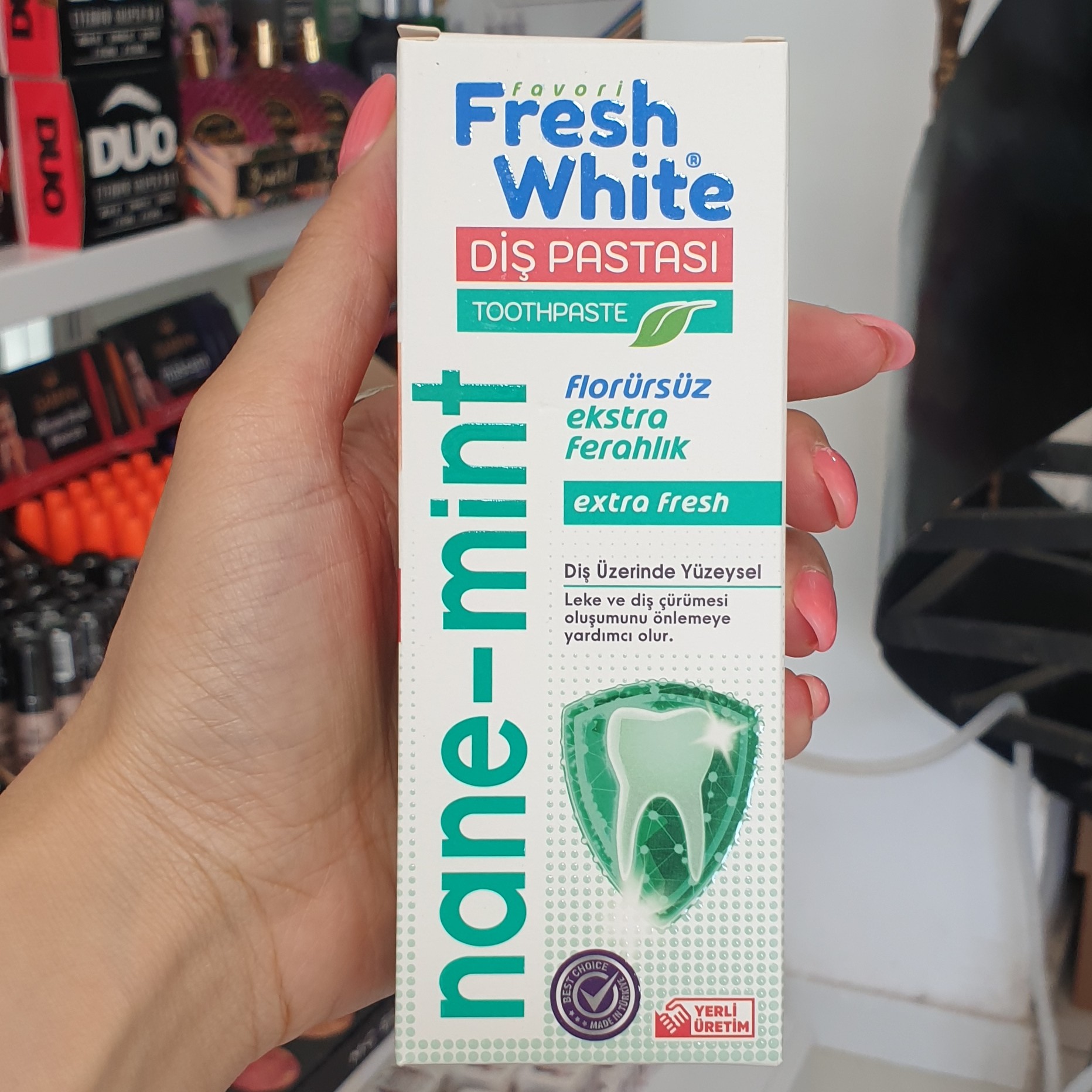 خمیردندان بدون فلوراید وایت فرش طعم نعنا ساخت ترکیه White freesh