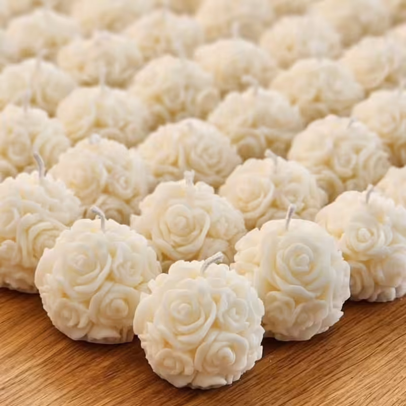 شمع گوی رز کوچک پک30تایی