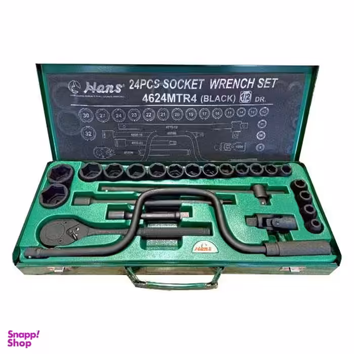 مجموعه 24 عددی آچار بکس هنس مدل 4624MTR4
