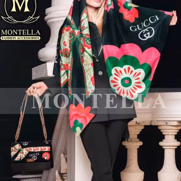 ست پاپیون کیف و روسری یلدایی