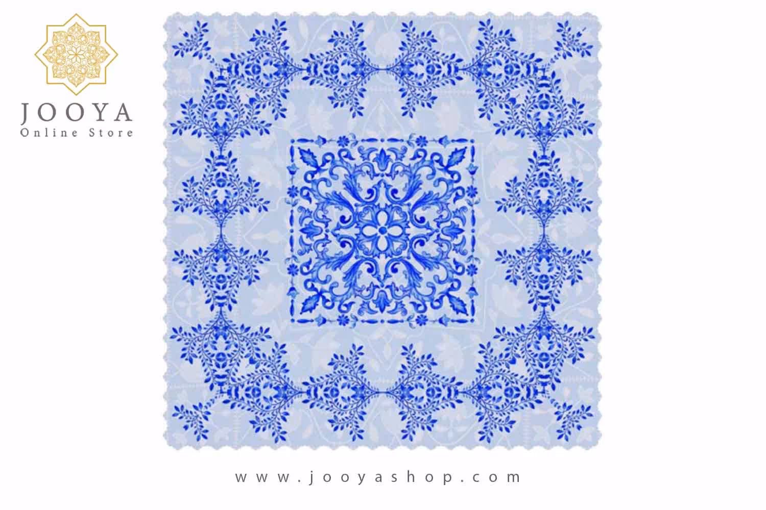 رومیزی مخمل مربع مهر هندی