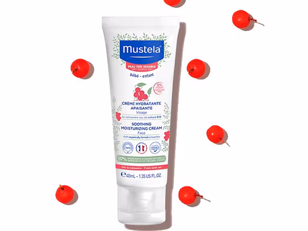کرم مرطوب کننده صورت روزانه پوست حساس نوزاد 40 میل موستلا  mustela