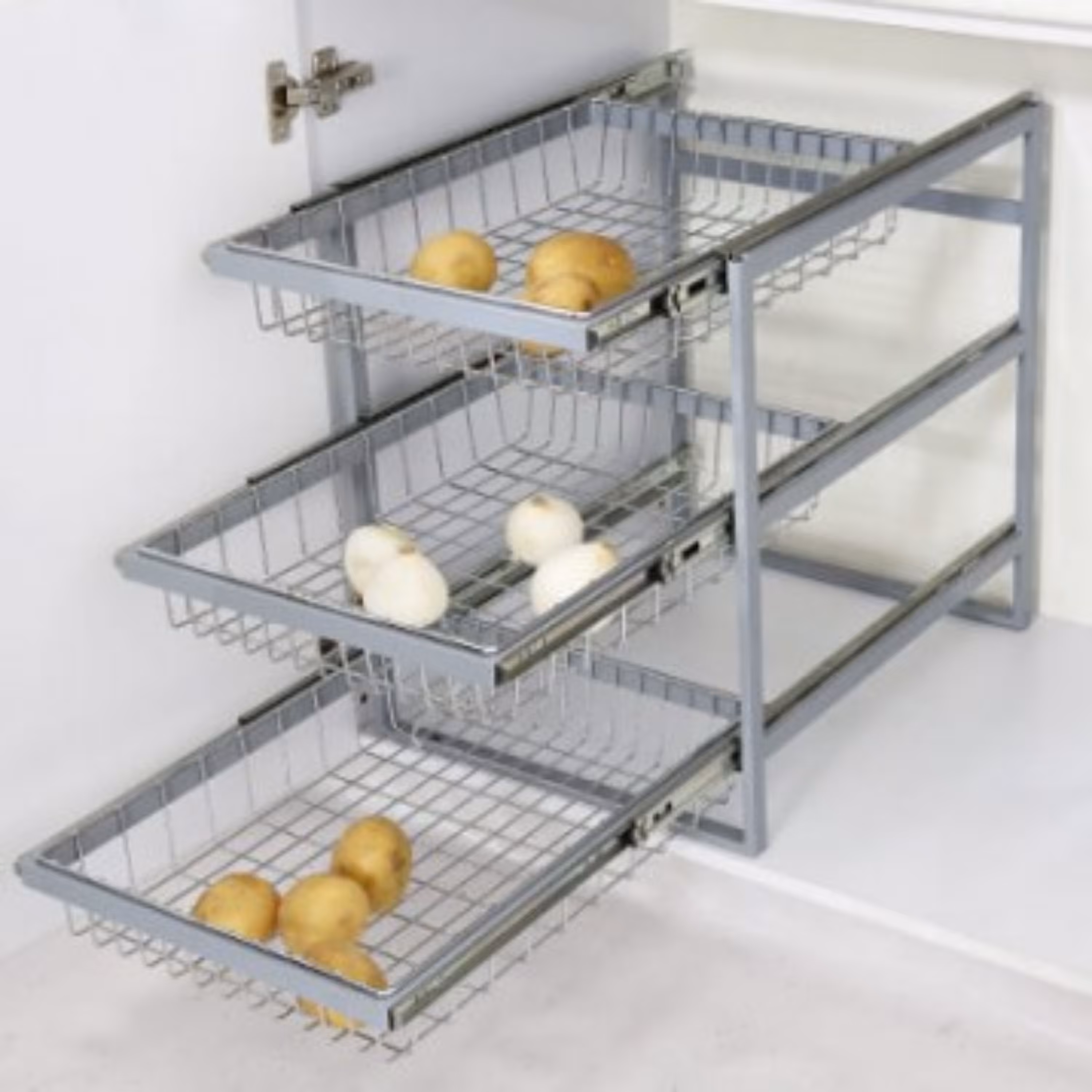 سبد سیب زمینی و پیاز کف ثابت 3 طبقه  یونیت 40 ( پس کرایه) هزینه ارسال به عهده مشتری