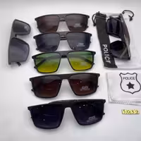 عینک آفتا بی  پلیس دسته چوب کد 5039 پلاریزه تلق 1/1 ؛همراه با کیسه ودستمال مخصوص پلیس 