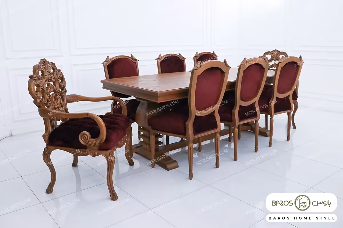 میز ناهارخوری کلاسیک دکورا و چپندر کینگ