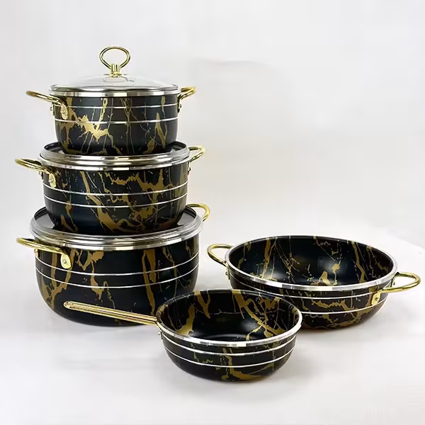 سرویس 8پارچه طرح سنگ طلایی اوج