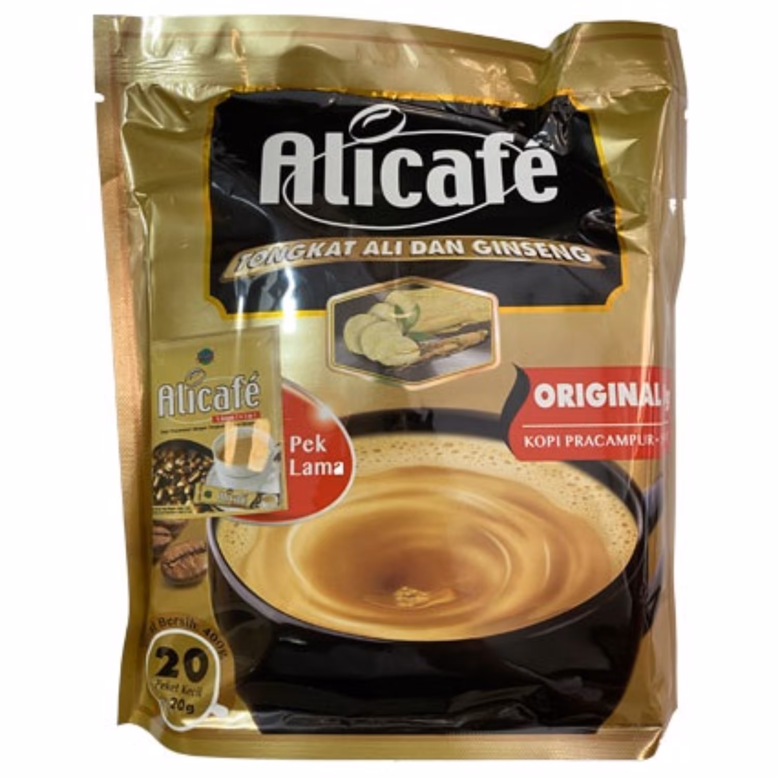 قهوه فوری علی کافه Alicafe جنسینگ دار 20 عددی 