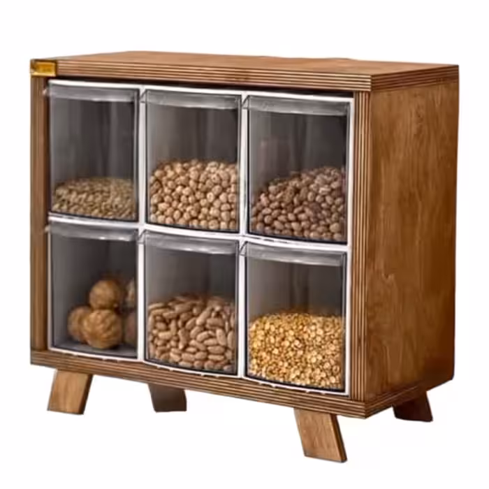 باکس چوبی حبوبات 6 کشو گلدن استار