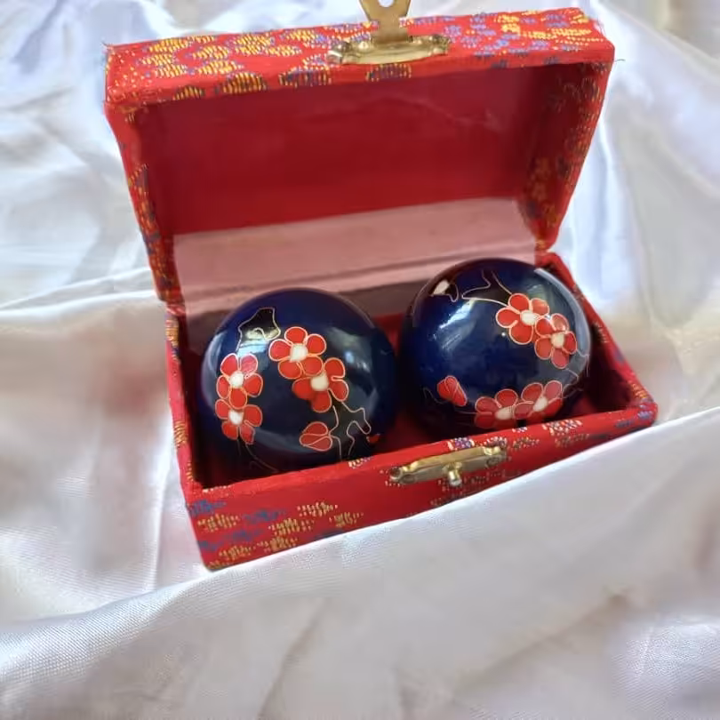 گوی آرامش عصاب طرح شکوفه بسته دو عددی همراه با جعبه سنتی
