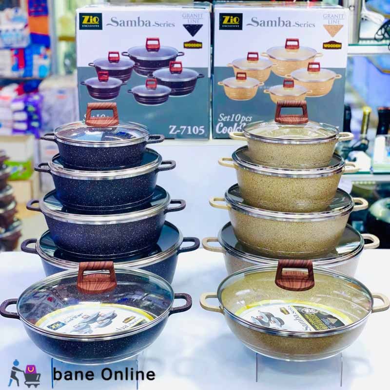 سرویس قابلمه گرانیتی زیو ترکیه 10 پارچه مدل Z-7105