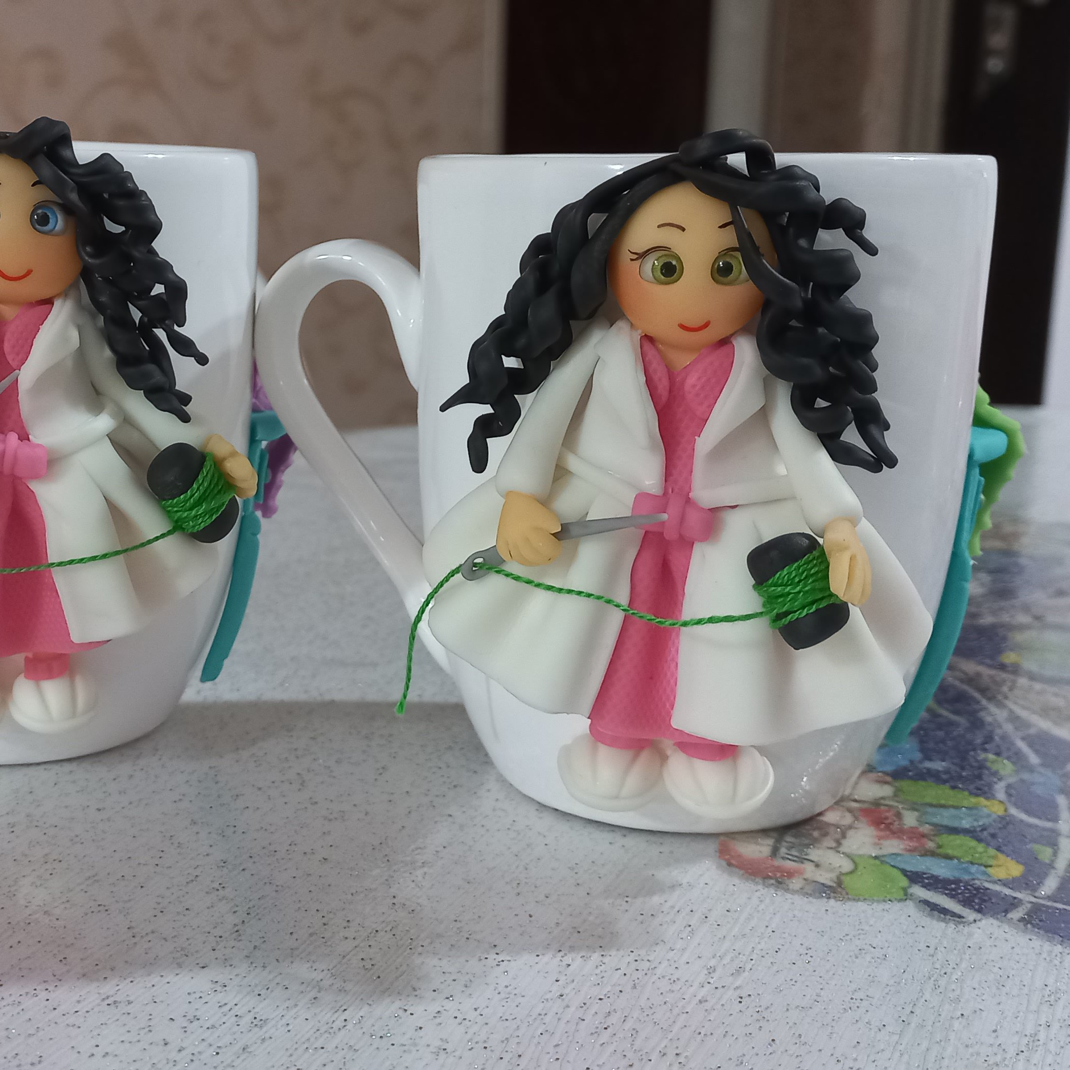 ماگ خمیری طرح خیاط