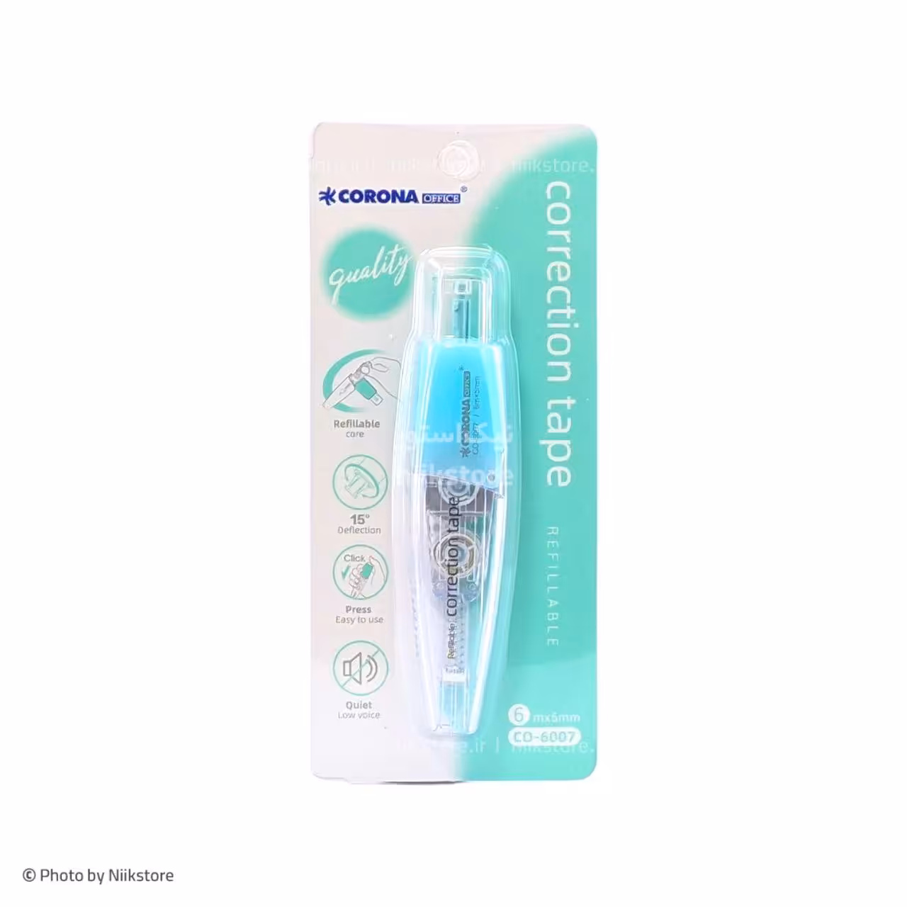 لاک غلط گیر نواری فشاری 6 متری کرونا کد 6007جدیدCorona 6m correction tape